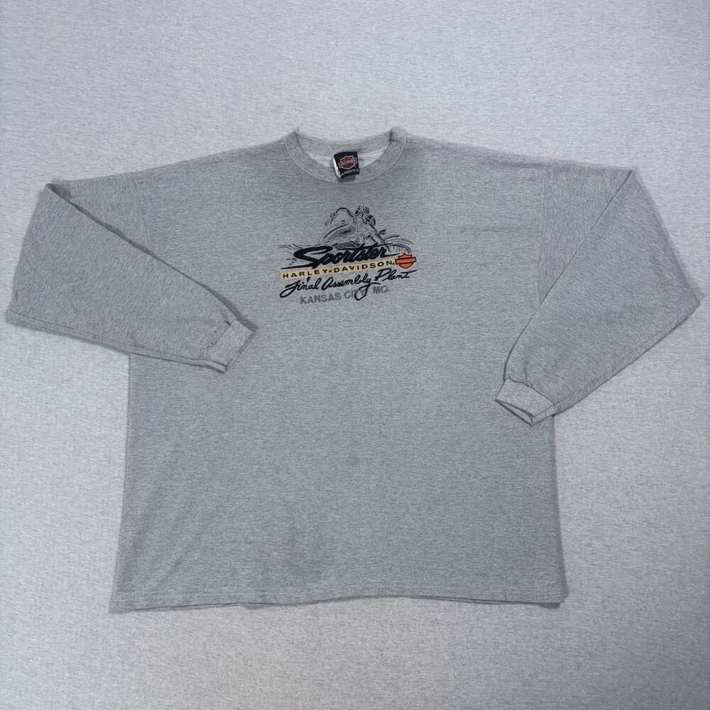 Harley-Davidson Sportster Sweatshirt Size XXL Gray Final Assembly Plant